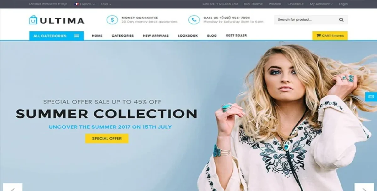Vultima - Store Website Template